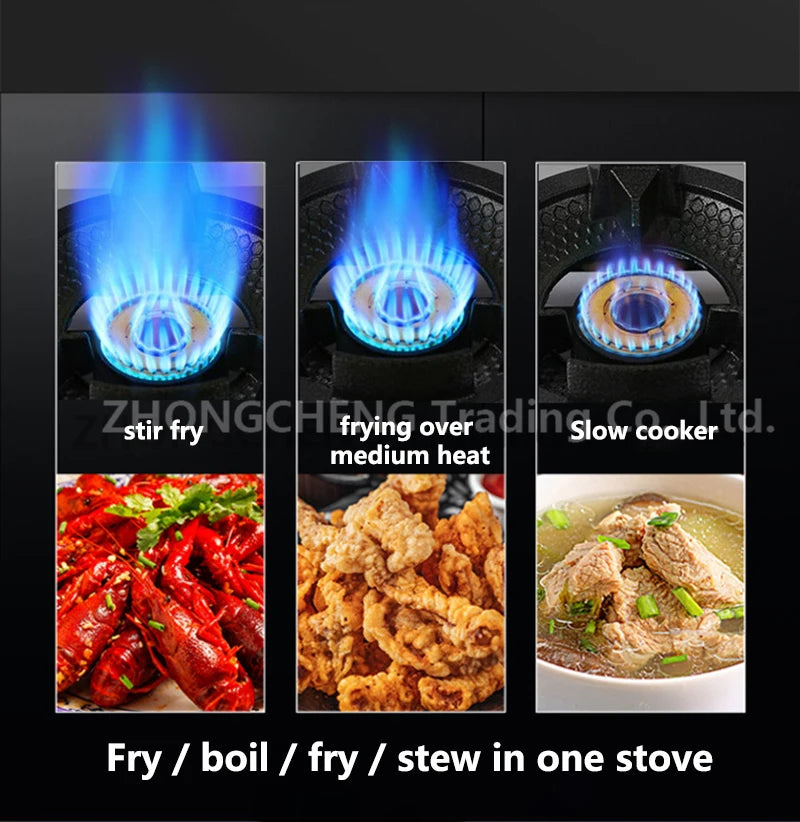 Furious Fire Stove Commercial Single Stove Liquefied Gas Stove Stir-frying High pressure stove stainless steel desktop gas stove.