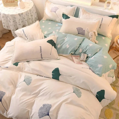 Lattice Bedding Sets Children Bed Linens Sheet Printed Duvet Cover Single Double Queen Size Quilt Covers Sets Bedclothes.
