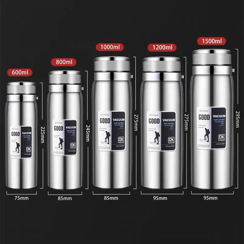 600ML/1000ML/1500ML Double Stainless Steel 316 Thermal Flask With Filter Portable Coffee Tea Thermal Bottle Travel Tumbler.