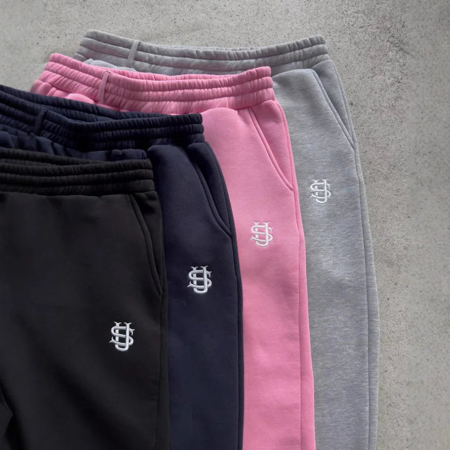 High Street Y2K Hosen Herren Casual Hosen Hoodie Sets Streetwear Gerade Jogginghose Lose Stickerei Hoodie Paar Trendy Anzug.