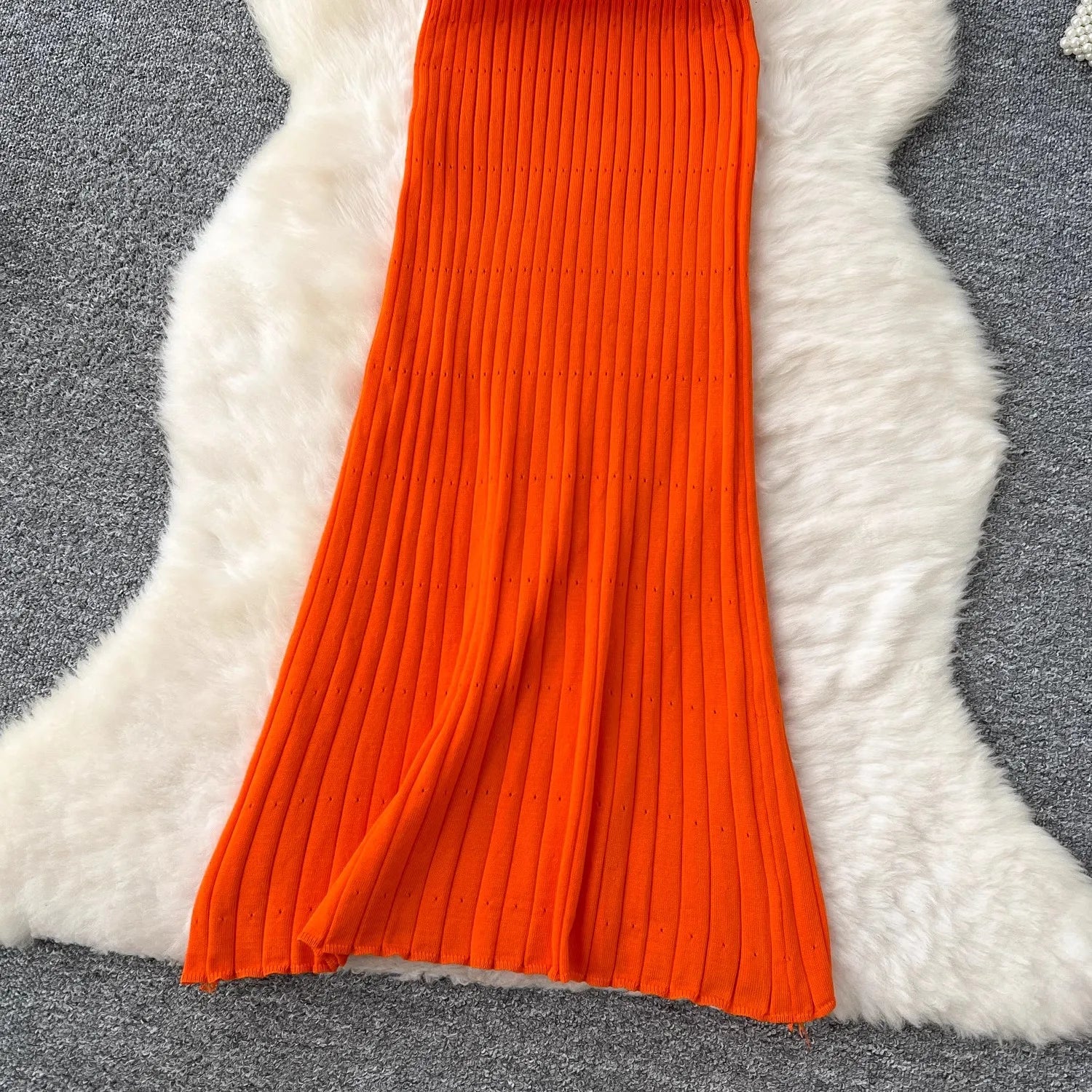 YuooMuoo Chic Mode Sexy Pakete Gestrickte Maxi Kleid Frühling Sommer Vintage Denim Patchwork Lange Pullover Kleid Dame Vestidos.