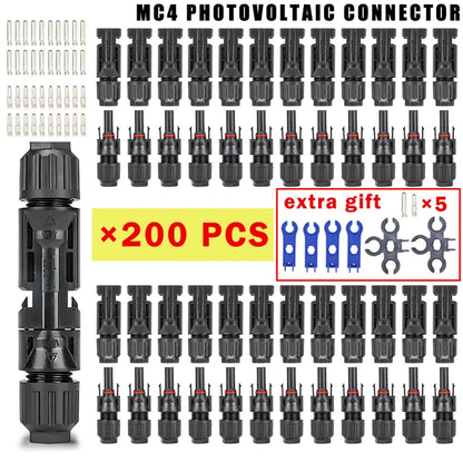 10/20/50/100/300/400PCS Photovoltaic Solar Connector Kit Plug 1000V 30A connectors for solar panels PV/MC Cable 2.5/4/6mm²
