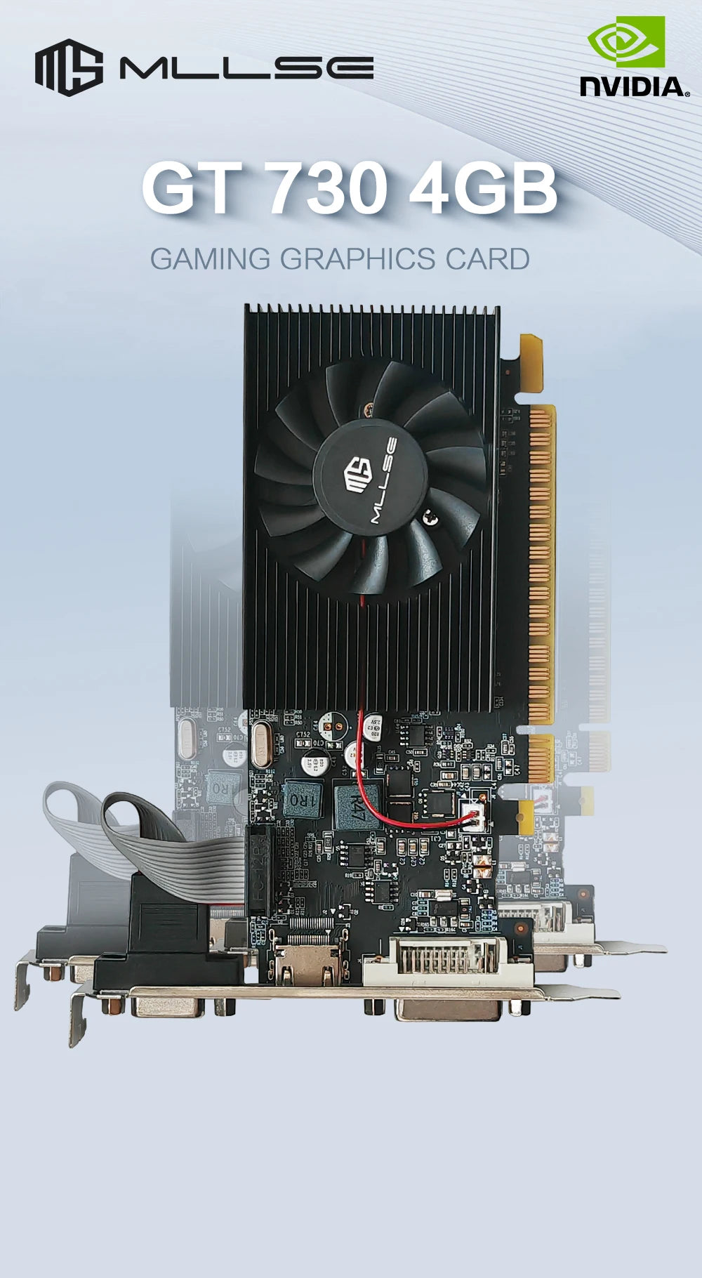 MLLSE GT 730 4GB GT 740 4GB Graphics Card GDDR3 128Bit DVI VGA PCI-E 3.0 Geforce GPU Gt 730 Gaming Video Card Placa De Video.