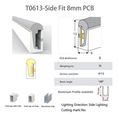 WS2812B WS2811 LED Strip Neon Rope Silica Gel Tube IP67 Waterproof For WS2815 SK6812 5050 RGB Light Ourdoor Decoration