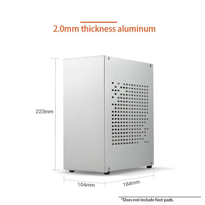 All Aluminum 2.0mm HTPC Mini ITX A4 Chassis Game Computer Support Graphics Card RTX2070 I5 Discrete Display Case K39 A07 A39.