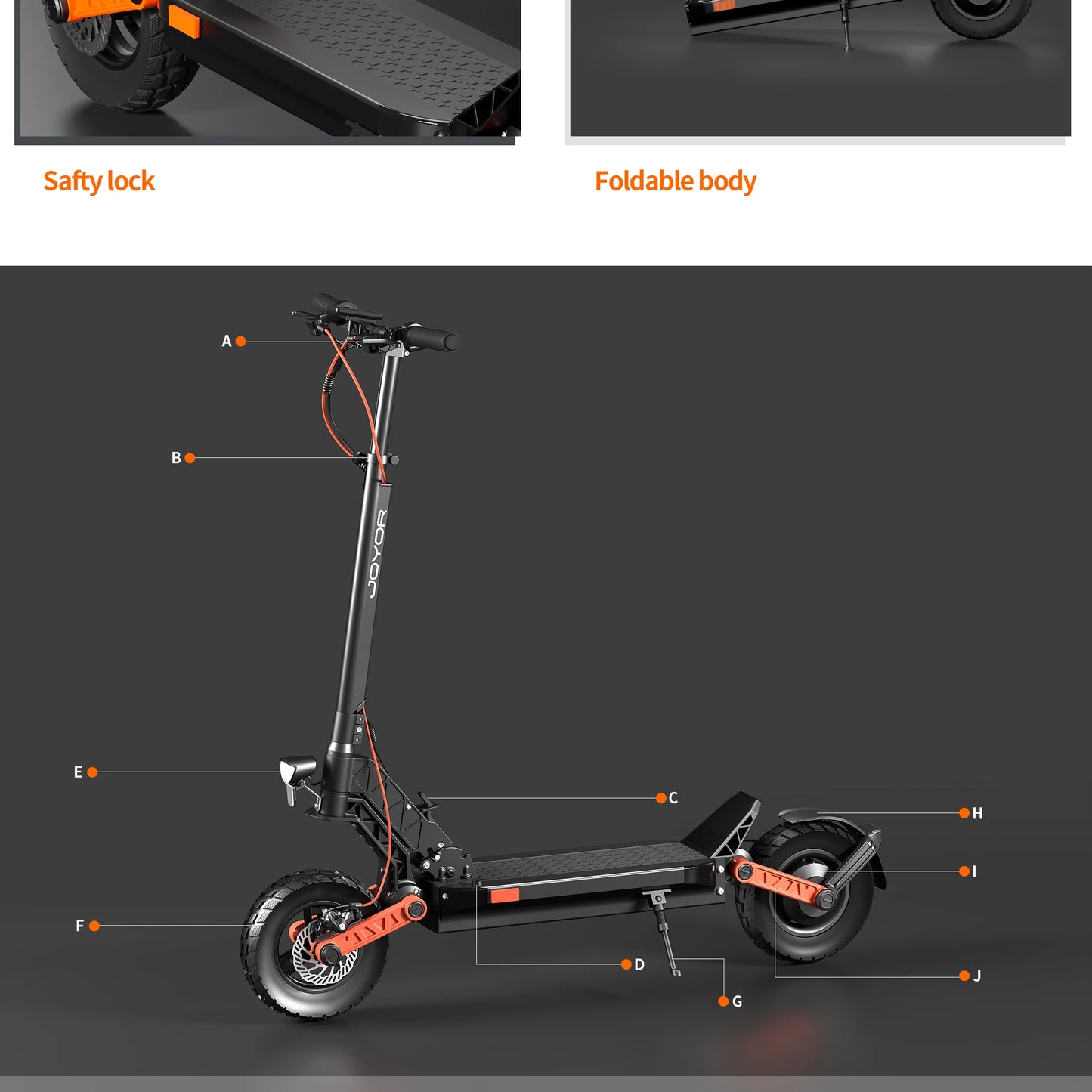 JOYOR S5（ABE）Adult Electric Scooter 500W Motor 48V13AH Battery Foldable E-Scooter 10 Inch Air Tire City commuting Escooter.
