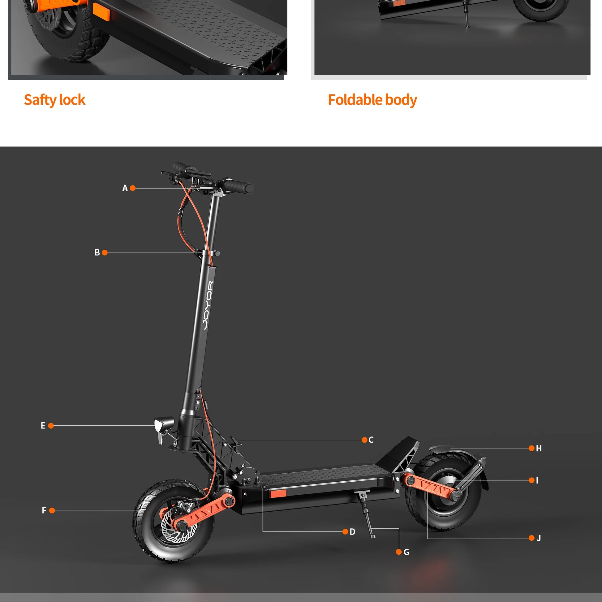 JOYOR S5（ABE）Adult Electric Scooter 500W Motor 48V13AH Battery Foldable E-Scooter 10 Inch Air Tire City commuting Escooter.