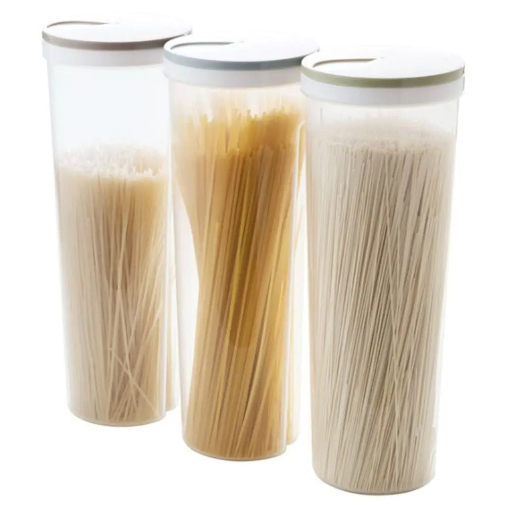 Large Capacity Noodle Container Convenient To Use Grain Storage Box Sealed Cans Transparent Moistureproof.