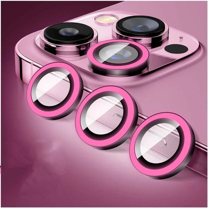 Night Light Luminous Metal Glass Camera Lens Protector for IPhone 16 15 14 1311 Pro Max Plus 12 Mini 16Pro Ring Lens Film Cover