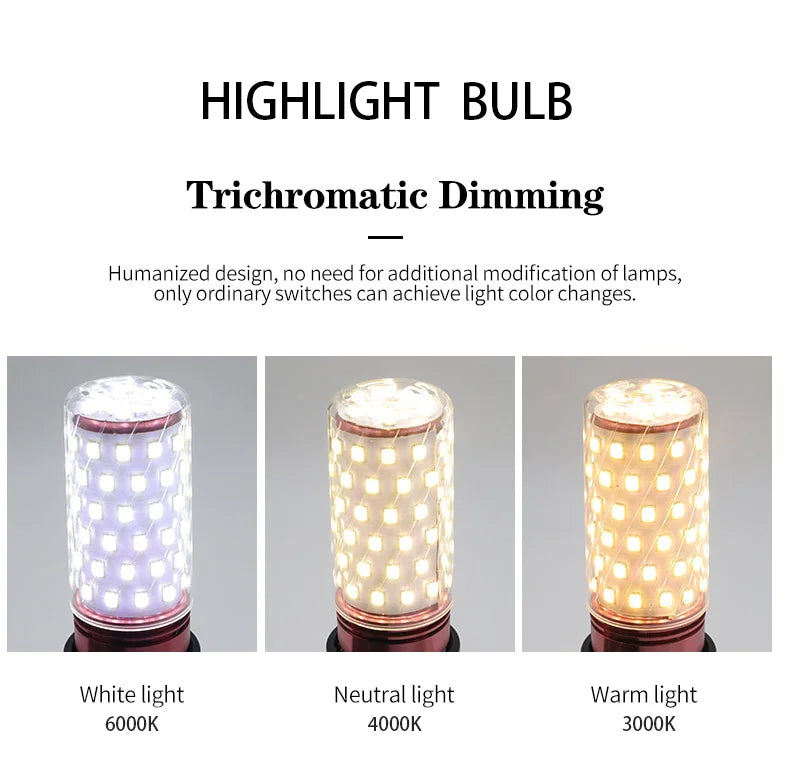 10PCS Corn Bulb Tube AC85-265V E27 E14 Screw 3/6/9/12/15W Easy To Assemble And Disassemble Suitable For Room Lighting.