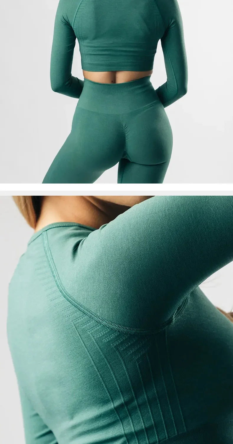 Seamless Long Sleeve Sports T-Shirt Slimming Outerwear For Fitness Running Yoga Summer Wear High Quality Top For Men And Women.