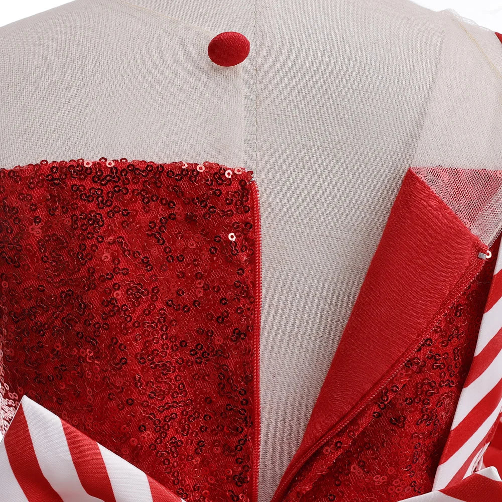 2024 Neujahr Mädchen Weihnachts kleid Kinder Cartoon Schneeflocke Druck Kleid Baby Winter Schneemann Urlaub Mädchen Kinder Kleidung.