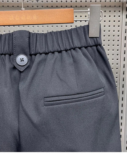 2024 New Spring and Autumn Fashion Brand Wrinkled and Handsome High Waist Button Loose Casual Harlan Suit Pants for Men.