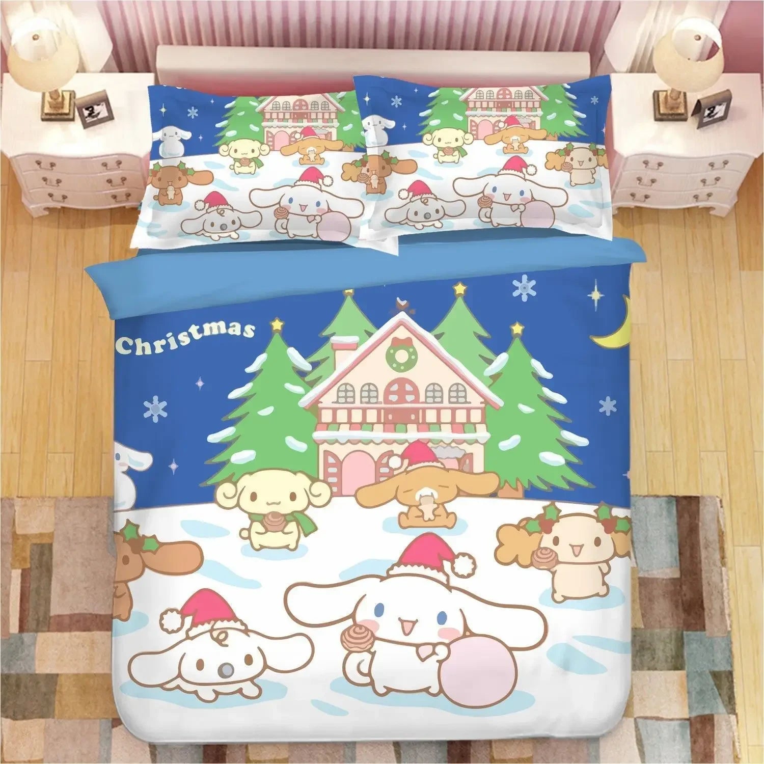 Sanrio Cinnamorolls Animation Derivatives Bedding Sets Australia /Europe/USA Full Queen King Size Quilt Duvet Cover.