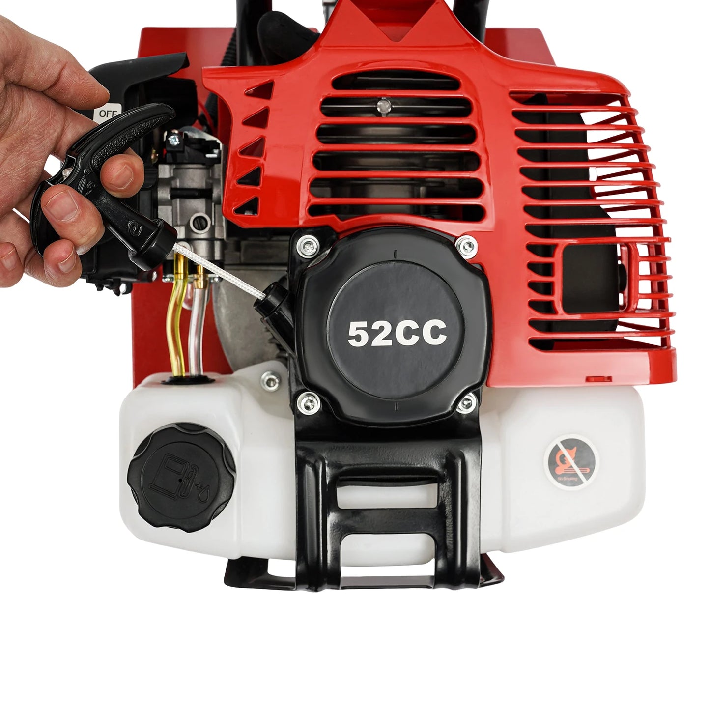 52CC 1700W Benzin-Gartenfräse  Kabelloser, luftgekühlter 2-Takt-Grubber, rotierend, zum Laufen, Lösen, 12 Zoll/30 cm breit, 12 cm dp