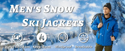 TACVASEN Winter Thicken Fleece Jacket Mens Waterproof Hiking Skiing Jackets Outdoor Mountain Trekking Windbreaker Parka Male.