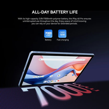 ALLDOCUBE iPlay60 Pro Tablet 10.95" 90Hz Display Helio G99 16GB(6GB+10GB Virtual) RAM 128GB ROM 4G LTE Android 14 7000mAh.
