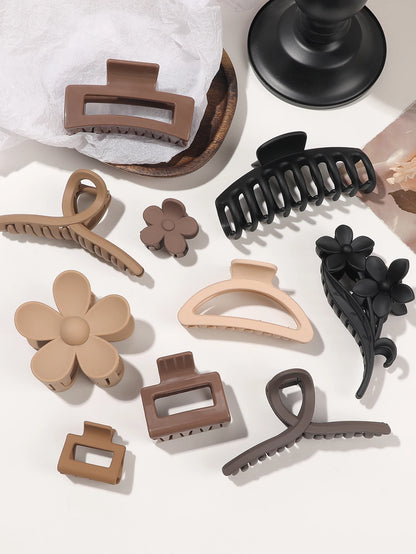 7/8Pcs Neutral Color Hair Clips for Women 4.7Inch Large Hair Claw for Thin Thick Hair,Big Matte Banana Clip,Strong Hold jaw clip