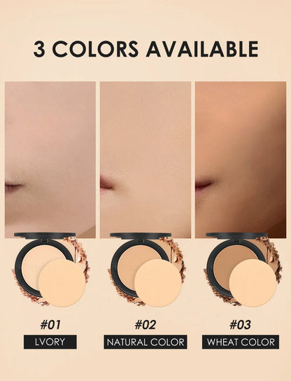 FOCALLURE 3 Colors Make Up Face Powder Brighten Oil-control Nude Makeup Pressed Powder Foundation Makeup Base Cosmetics.