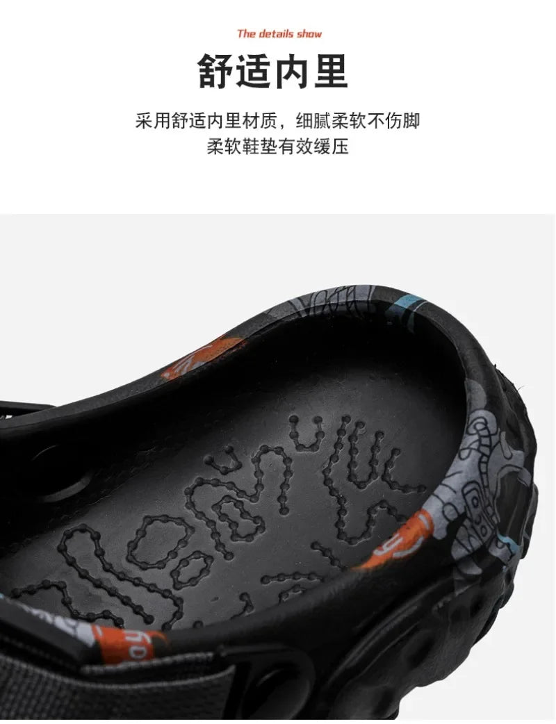 Plus Size 46 47 Men's Summer Clogs Sandals Eva Slippers Men Fashion New Flat Sandals Men Women Leisure Slides Men Casual Shoes.