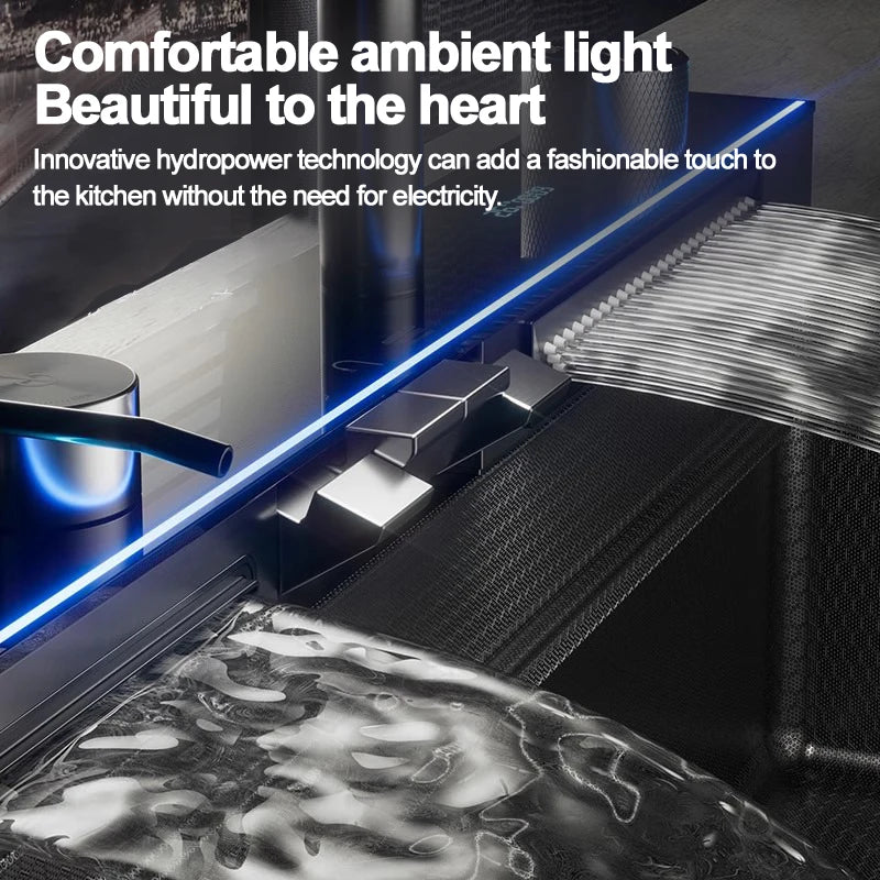 Extra Thick 5.0mm Kitchen 304 Sink, Whale Sink, Stainless Steel Large Single Sink, Waterfall Sink, Thickened Dish Sink