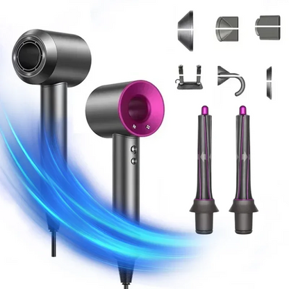 High-speed bladeless hair dryer, professional negative ion hair dryer, quick drying, powerful 1600W home styling tool