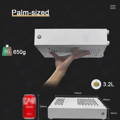 ARSYLID Q32 ITX A4 Computer Case 3.2L Smaller Mini Core Display Form Factor Chassis 50mm Radiator Flex PSU Q31.