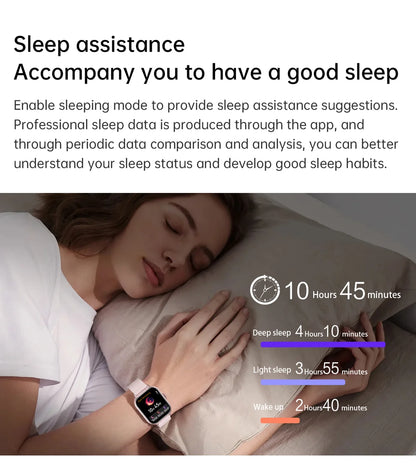 2025 2.01'' Smart Watch Bluetooth Call Play Music Smartwatch Fitness Clock Sport Waterproof Watches for Men Women iPhone Android