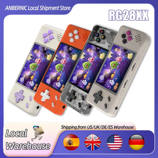 ANBERNIC RG28XX Handheld Game Console 2.83" Screen IPS Screen 64G Linux 5000+ Games Pre-installed H700 Quad-core ARM Cortex-A53.