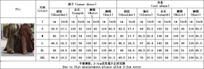 Muslim Woman Set 2 Piece Abaya Kimono with Sleeveless Inner Dress Simple Matching Outfits Dubai Turkey Casual Islamic Clothing.