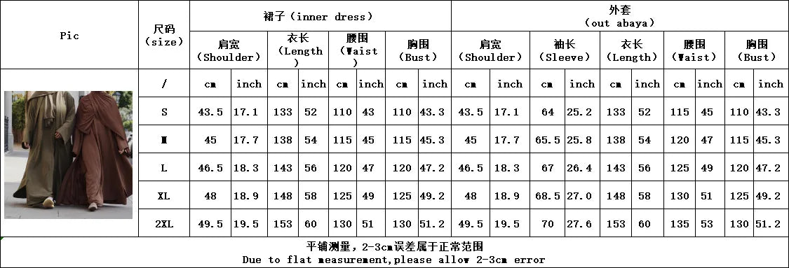 2 Piece Open Abaya for Women Long Hijab Dress Ramadan Eid Crepe Islamic Clothing Dubai Turkey Party Kaftan Outfit Muslim Set.