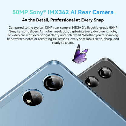 Blackview Mega 3 [No EU Charger] Tablet 8800mAh 36(12+24)GB+256GB 12.1" FHD 50MP+13MP Android 15 90Hz Dual SIM 4G 1080P IPS.