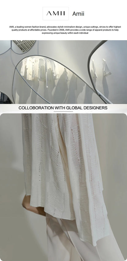 AMII 2025 Arrival Autumn Black A-line Women Skirt  Luxury Style Simple Elegant Elastic Waistband Offcial Lady Blouse 12523037