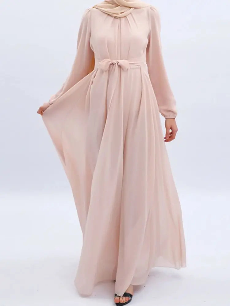 Ramadan Chiffon Abaya Damen Dubai Islamic Prayer Clothes Women Muslim Modest Dress Kebaya Kaftan Robe Vestidos Musulmanes Femme.