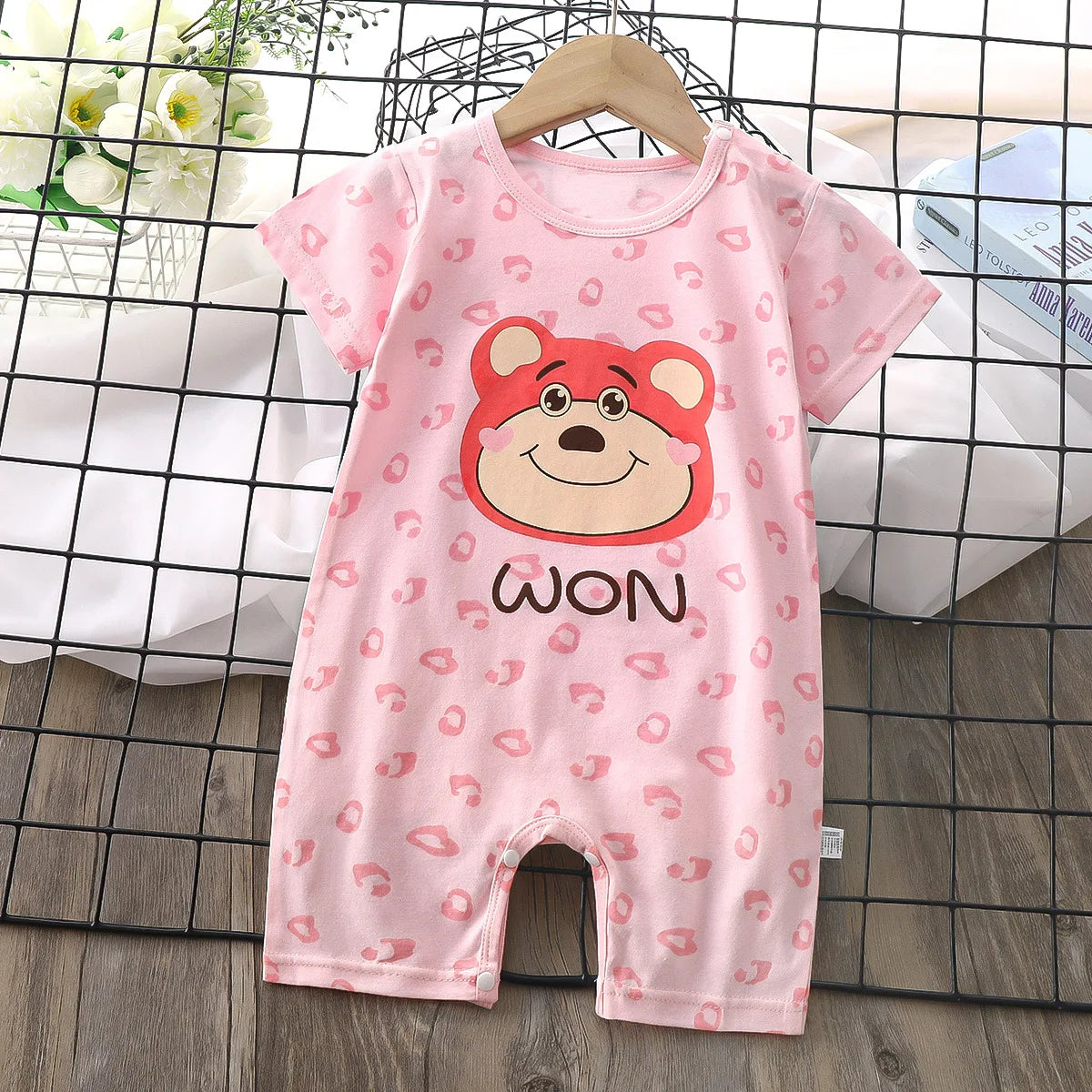 Neugeborenen Sommer Baby Junge Mädchen Cartoon Kurzarm Spielanzug-bodysuit Overall Overall Einem Stück Outfit Kleidung.