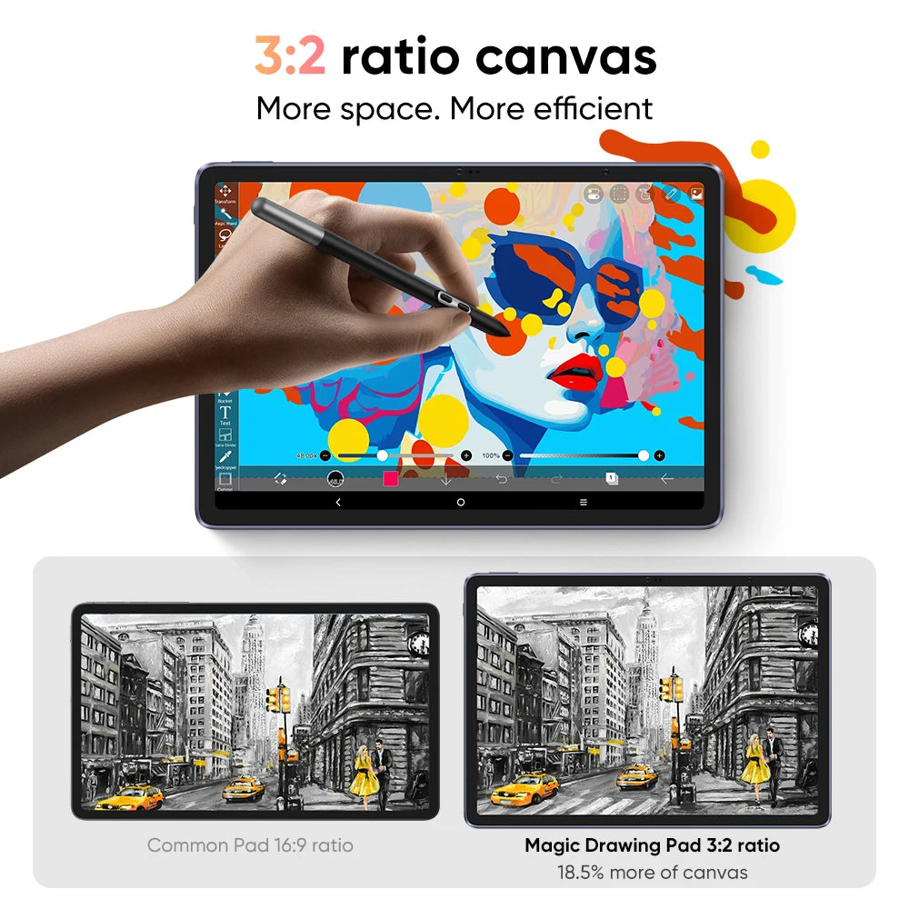 XPPen Magic Drawing Pad 12 inch Tablet Android Pad 2K Resolution 16K Levels 8GB 256GB Graphics Drawing Tablet Monitor Android 14.