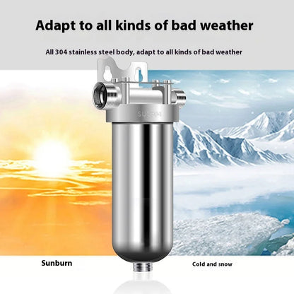 Pre filter household well water whole house household water purifier 304 stainless steel high flow backwashing water filter.