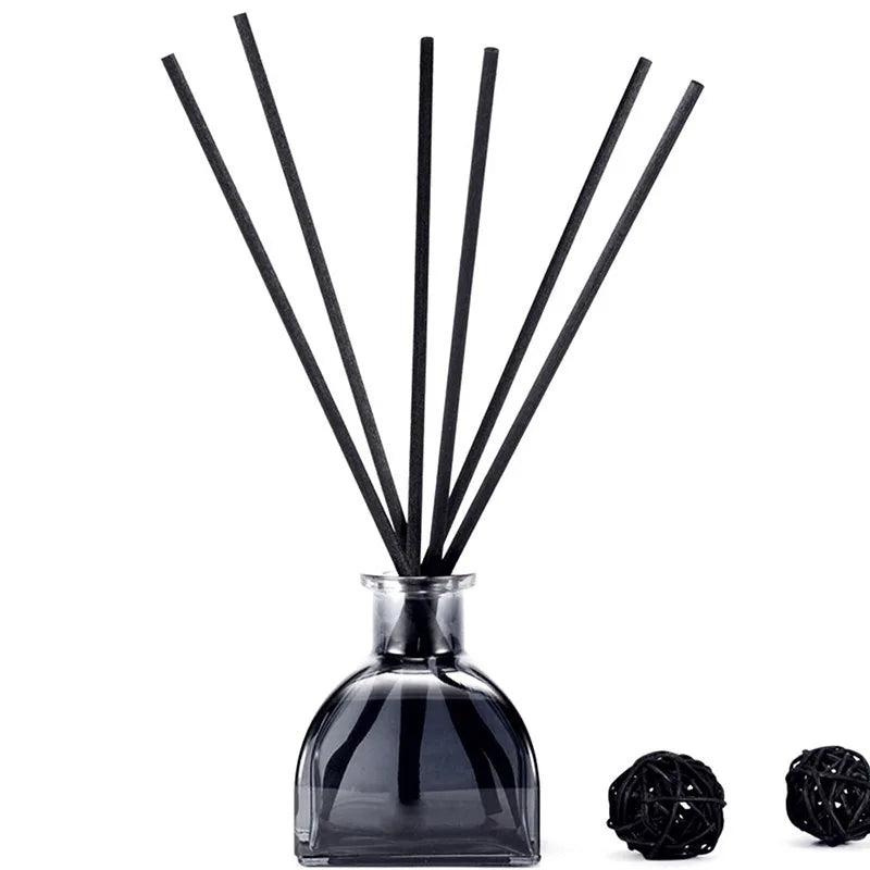 100pcs/Set 3.0x230mm Reed Stick Black Rattan Home Fragrance Diffuser Aroma Scent Oils And Accessories Room Freshener.