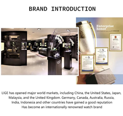 LIGE New Ladies Waterproof Watch Luxury Stainless Steel Women Watches Creative Fashion Original Elegant Quartz Wristwatch Gift.