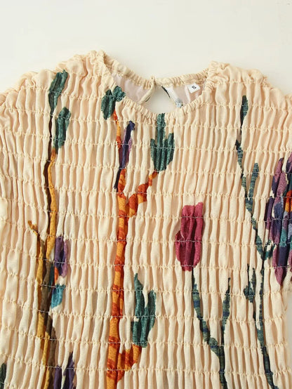 2025 herbst Frau Elegante O Neck A-Line Maxi Kleid Sommer Vintage Elegante Chic Frauen Elastische Büste Kleid Drucken Lange Plissee kleid.