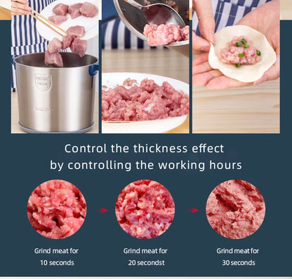 DIVEDEER Meat grinder household electric stainless steel cooking stirring garlic mince mince machine small garlic puree.