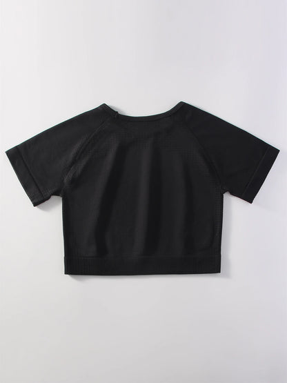 Women Seamless Yoga T-Shirt Fitness Crop Top Workout Gym Shirts Short Sleeve Quick-drying Yoga T-shirts Sportswear Female.