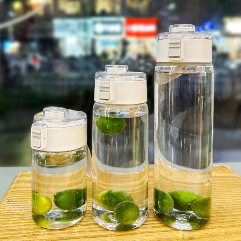 400/600/800ML Large Capacity Sports Water Bottle Leak Proof Plastic Cup Drinking Outdoor Travel Portable Gym Fitness Jugs.