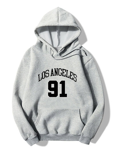 Blessyuki los angeles Brief gedruckt Hoodies Frauen 2023 Herbst Winter plus Größe lässig Vintage weibliche Sweatshirt Streetwear Top.