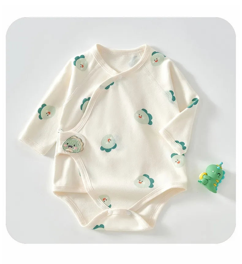 Ircomll 2-teiliger Frühlings- und Herbst-Body für Neugeborene, Baumwolle, langärmelig, Kleidung, Säuglingskleidung, Pyjama, Overalls für Mädchen und Jungen, 0–6 Monate.