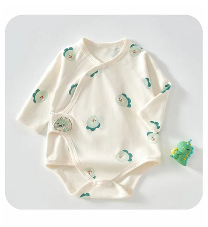 Ircomll 2-teiliger Frühlings- und Herbst-Body für Neugeborene, Baumwolle, langärmelig, Kleidung, Säuglingskleidung, Pyjama, Overalls für Mädchen und Jungen, 0–6 Monate.