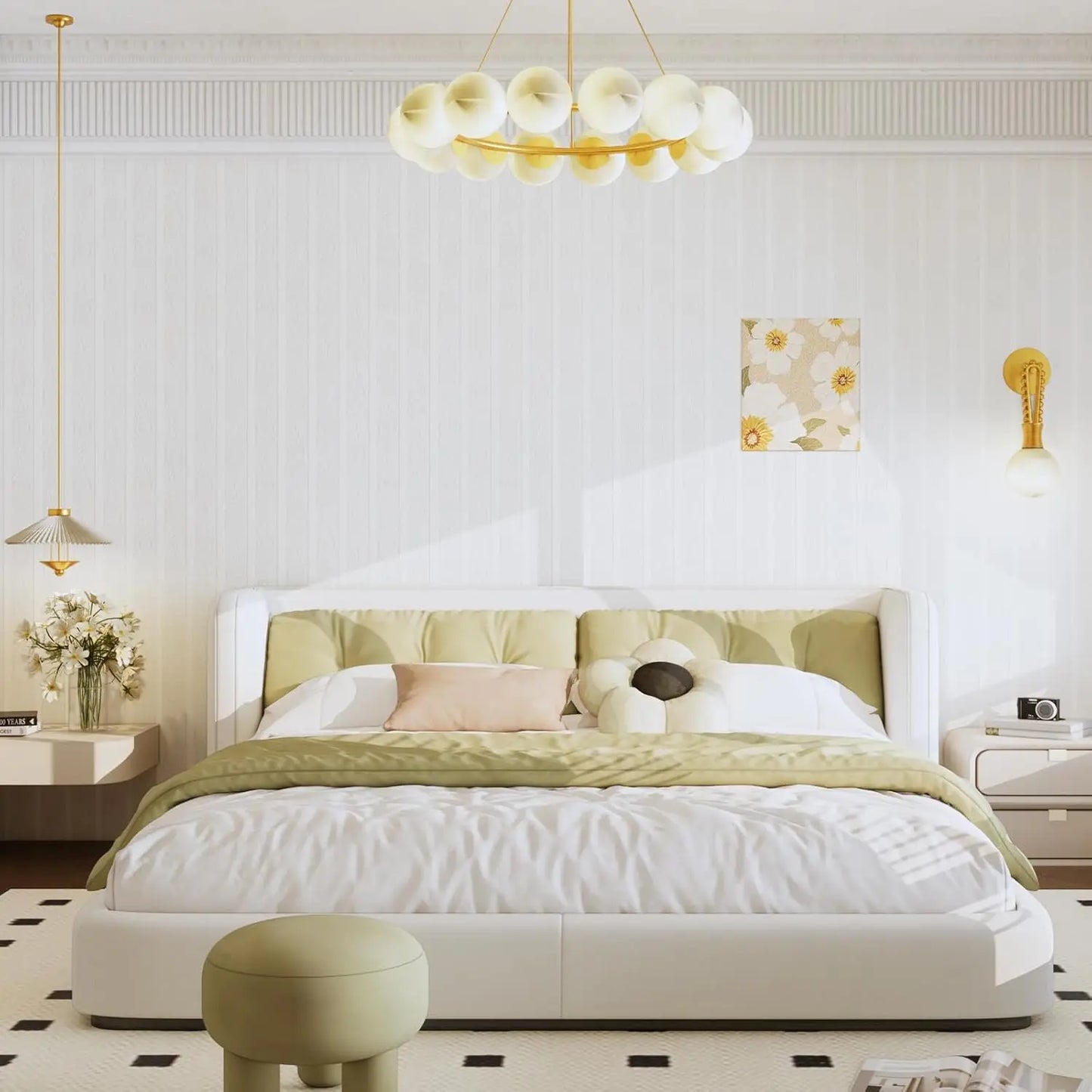 3D-Tapete mit weißer Prägung zum Abziehen und Aufkleben, Damaststruktur, selbstklebende Tapete, modernes, florales, abnehmbares Kontaktpapier