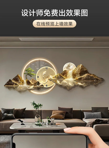 2025 Design Luxus Wanduhren Wohnzimmer Led Ästhetische Minimalistische Wand Uhr Stille Mode Nordic Horloge Murale Home Decorat