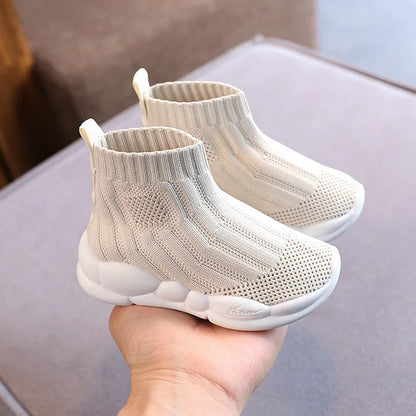 Kids Sock Shoes Knitted Fashion High Top Sneakers for Boys Girls Casual Sport Sock Sneakers 2-6 Years Children Tennis Shoes.