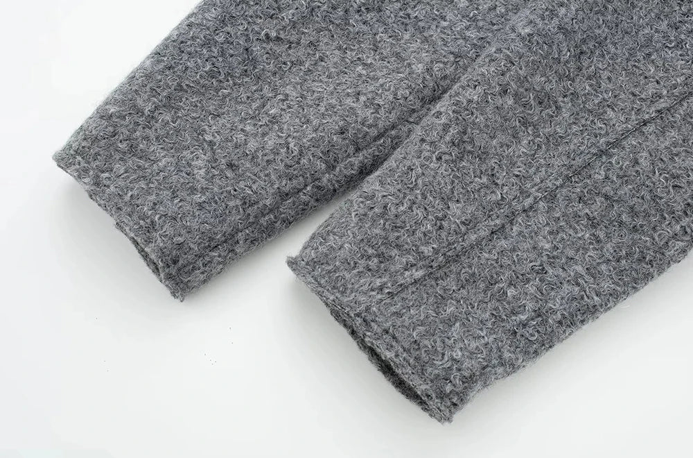 TRZA Frauen Mode Patch Taschen Mit Klappen Abgeschnitten Jacke Mantel Vintage Langarm Front Zipper Weibliche Oberbekleidung Chic Tops.